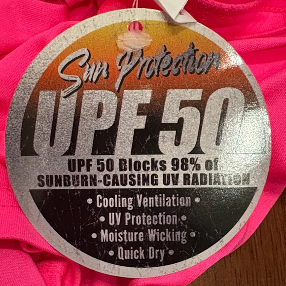 Girls' Hot Pink Mermaid Swim Coverup Rash Guard - Picture 6 of 6